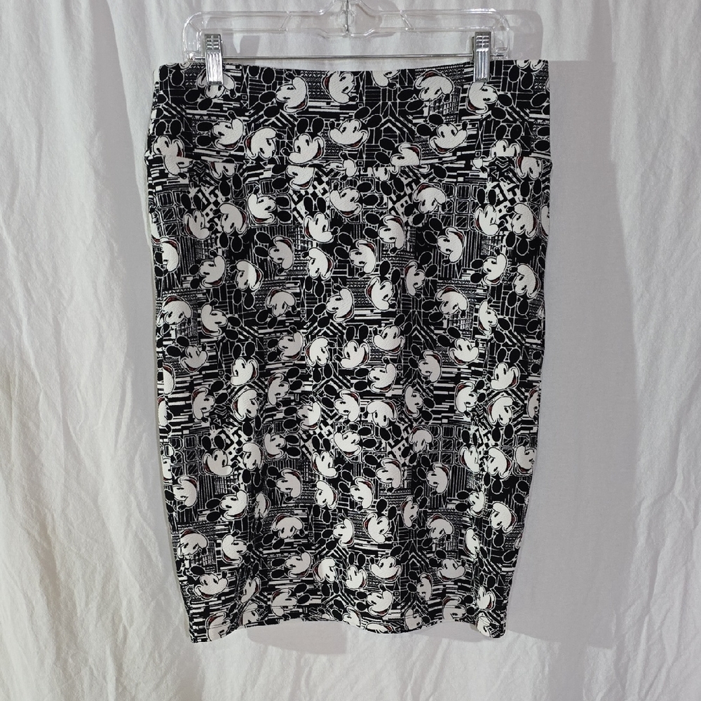 LuLaRoe Disney Black and White Graphic Pencil Skirt